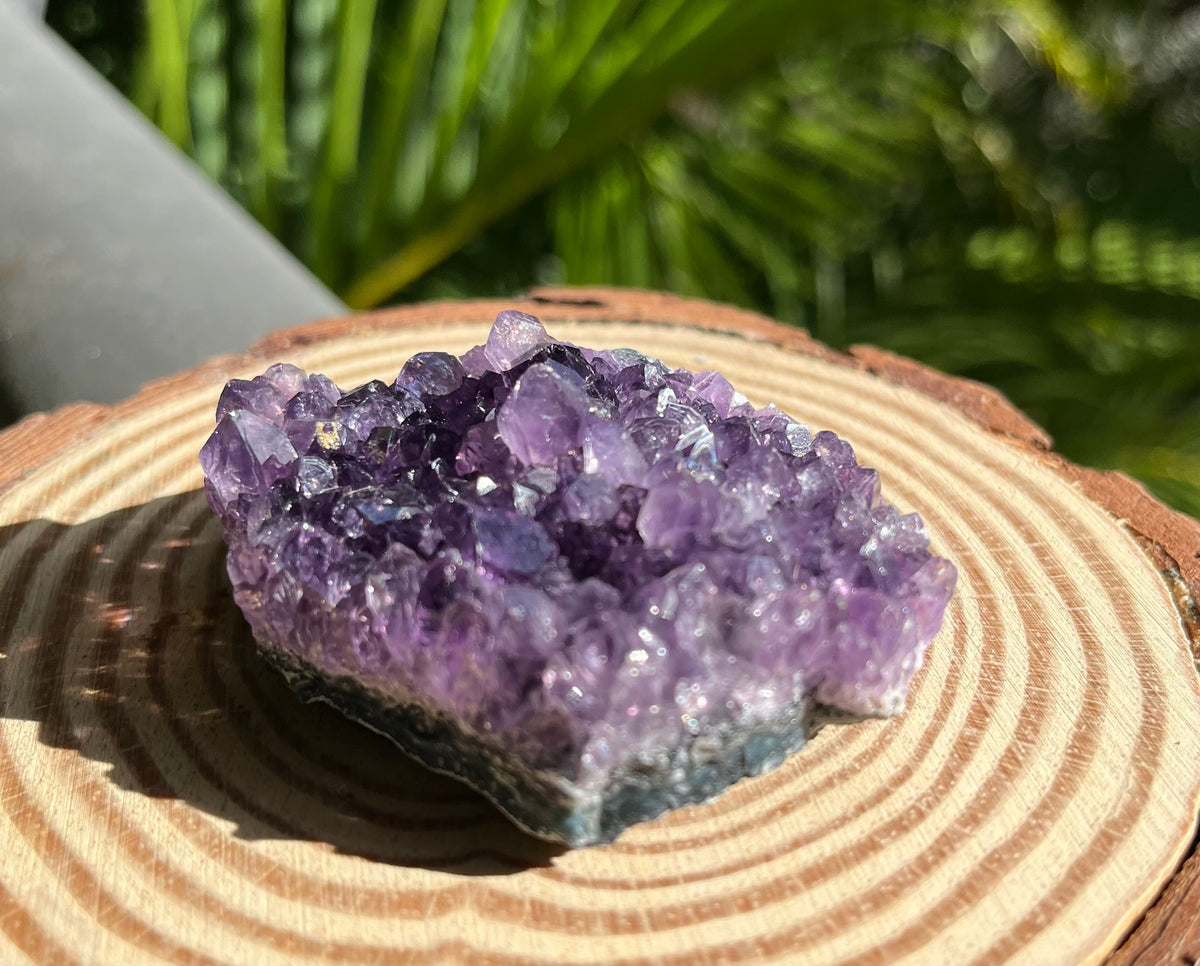 Genuine Dark Purple Amethyst Crystal Cluster