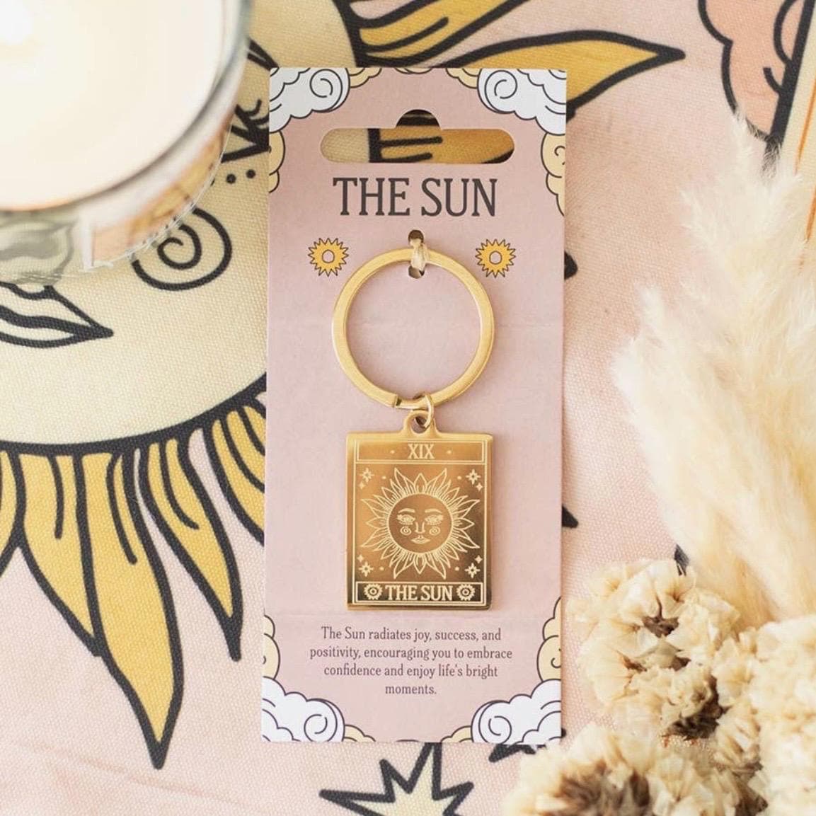 The Sun Vintage Tarot Keyring