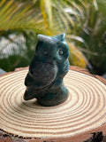 Ocean Jasper Owl Figurine – Joy, Wisdom & Hand-Carved Spirit Totem