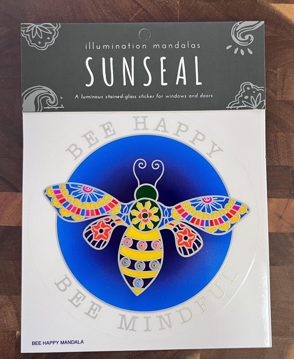 Bee Happy, Bee Mindful Sunseal Window Sticker