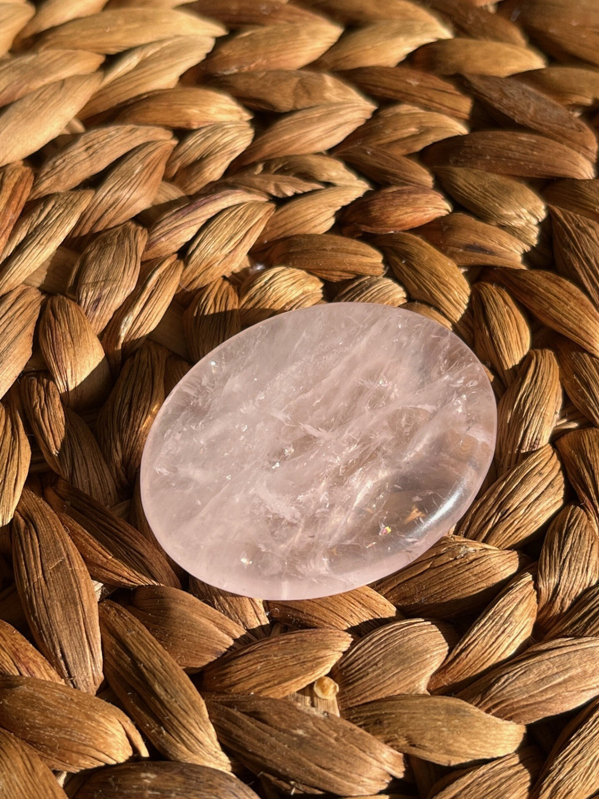 Rose Quartz Worry Stone – Love, Heart Chakra & Emotional Comfort