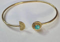 Sunrise Bangle – Positivity & Turquoise Brass Charm