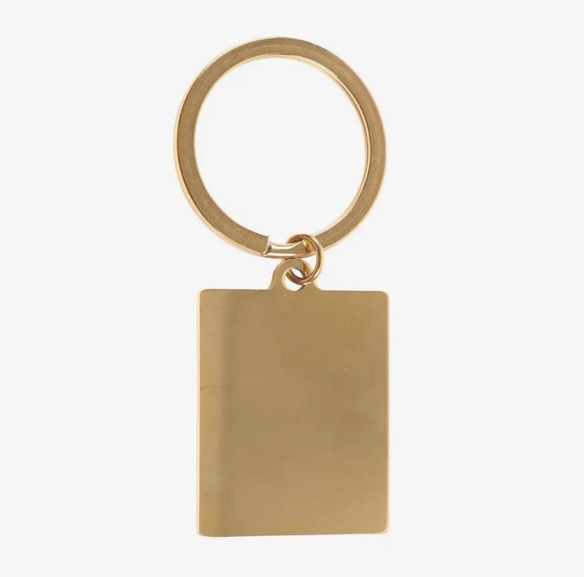 The Moon Gold Toned Boho Witchy Tarot Key Ring