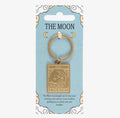 The Moon Gold Toned Boho Witchy Tarot Key Ring