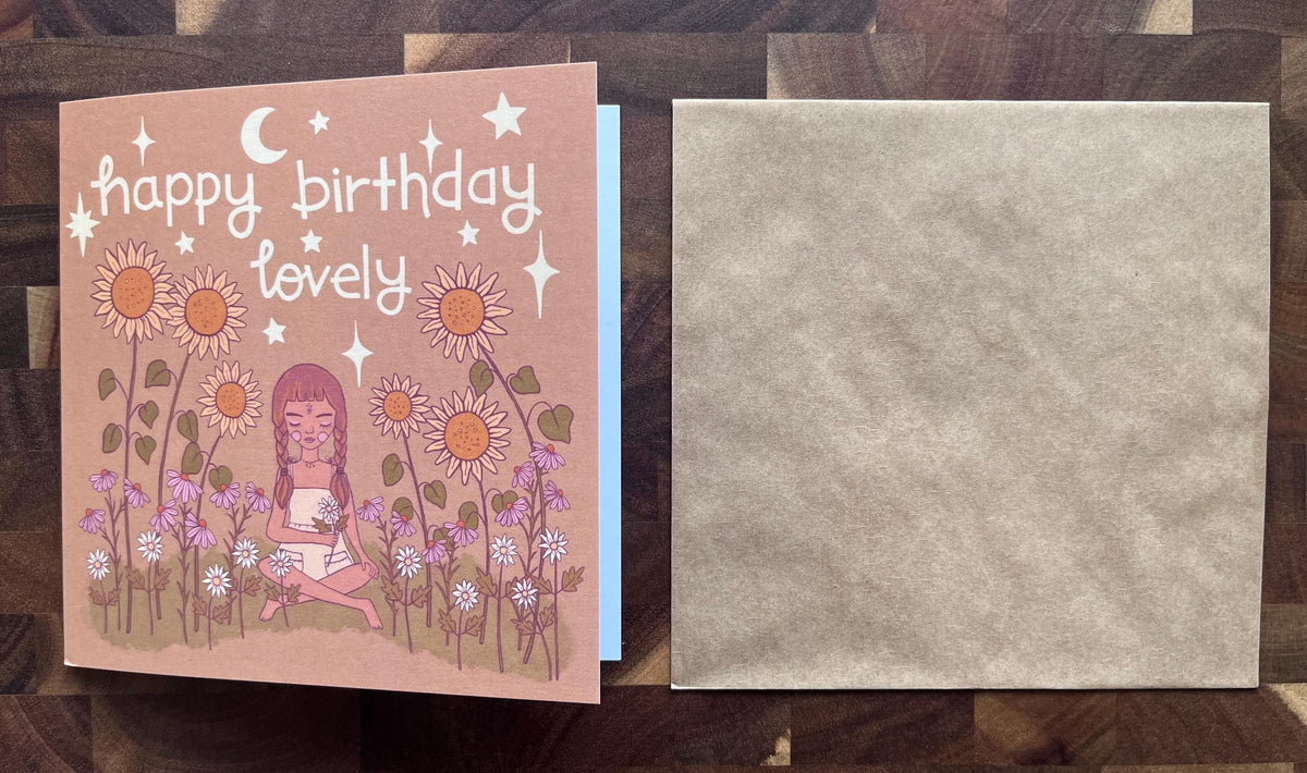 Sunflower Birthday Card – Bright, Joyful & Printed on Recycled Paper