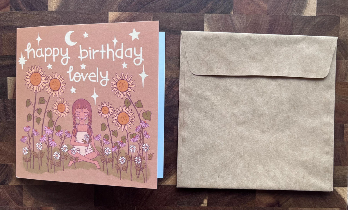Sunflower Birthday Card – Bright, Joyful & Printed on Recycled Paper