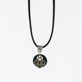 Black and Silver Witchy Celtic Knot Charm Necklace | Silver Charm Necklace