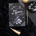 Witchy Goth Black and White Mystic Raven Book of Spells A5 Notebook