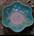 Floral Message Ceramic Trinket Dish – Jewellery & Keepsake Holder