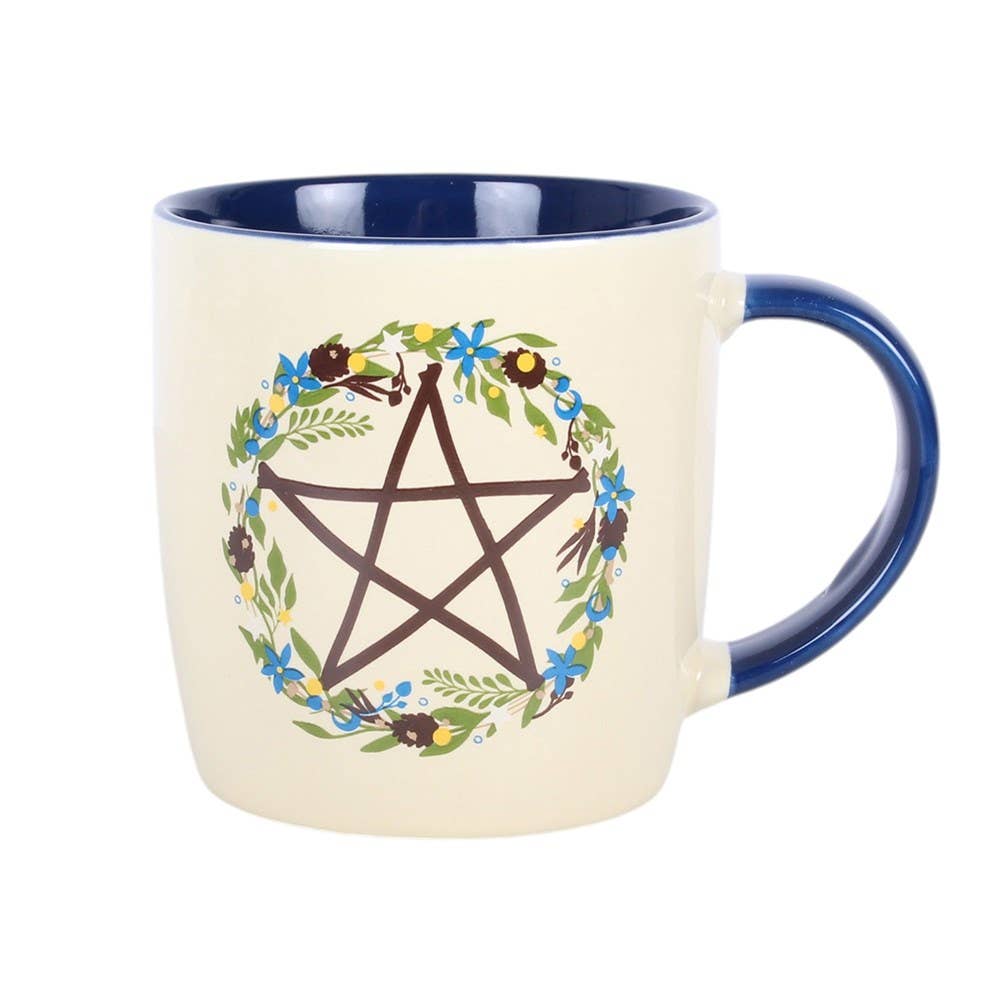 Cute Witchy Boho Solstice Wreath Ceramic Mug