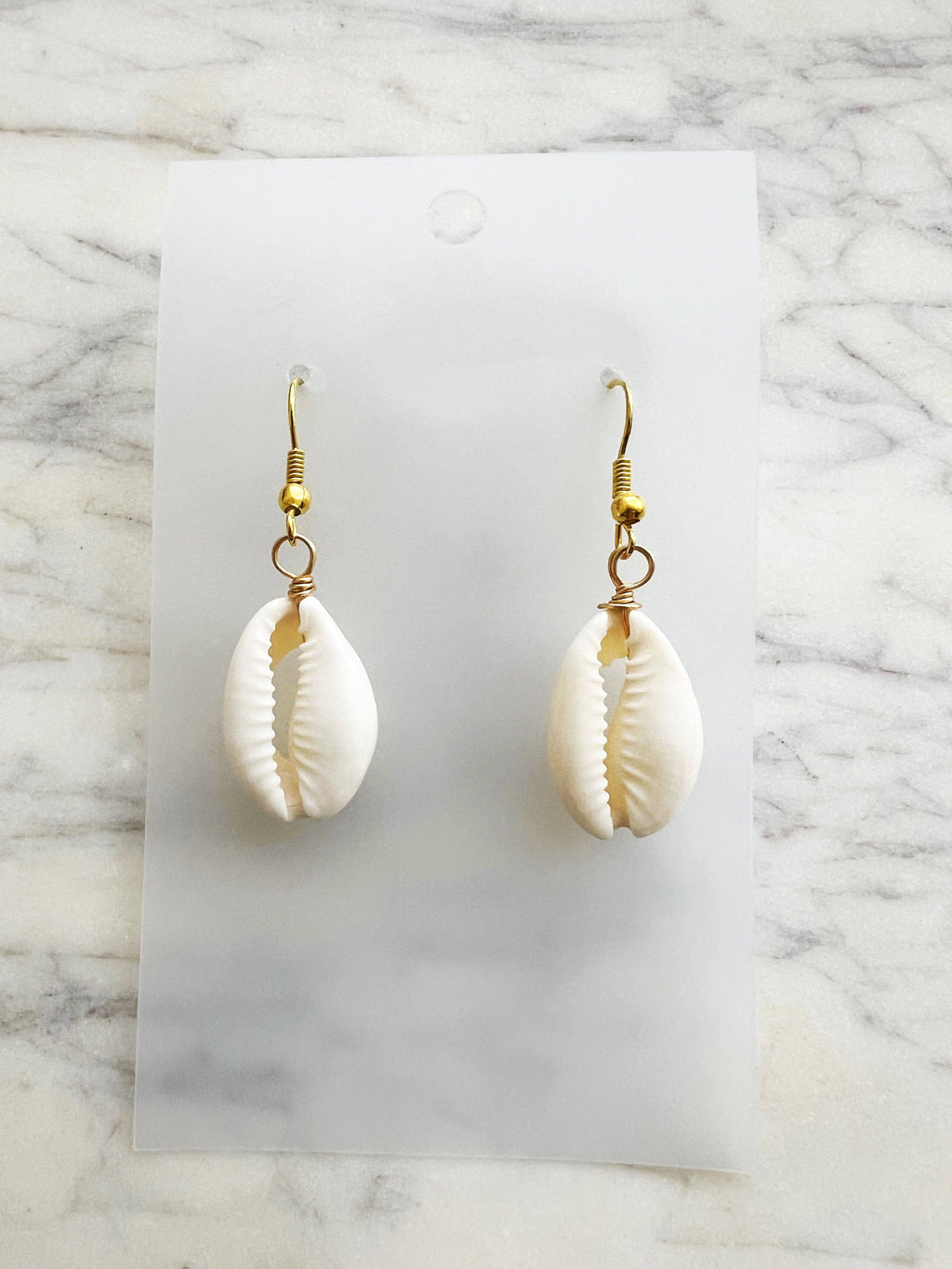 Natural Cowrie Shell Earrings