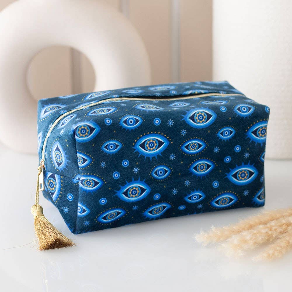 All Seeing Eye Print Boho Make Up Bag
