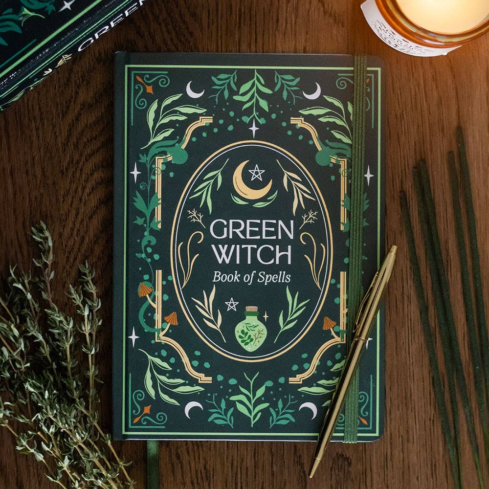 Beautiful Green Witch A5 200 Page Notebook