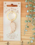 Gold Angel Wing Keychain – Memorial Keepsake & Sympathy Gift