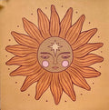 Boho Sacred Celestial Sun Face - Blank Greeting Card