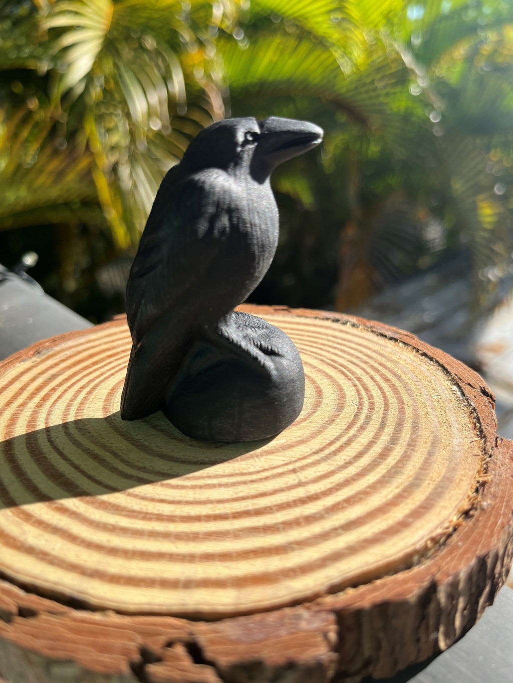 Black Obsidian Crow Figurine – Protection, Magic & Spirit Totem