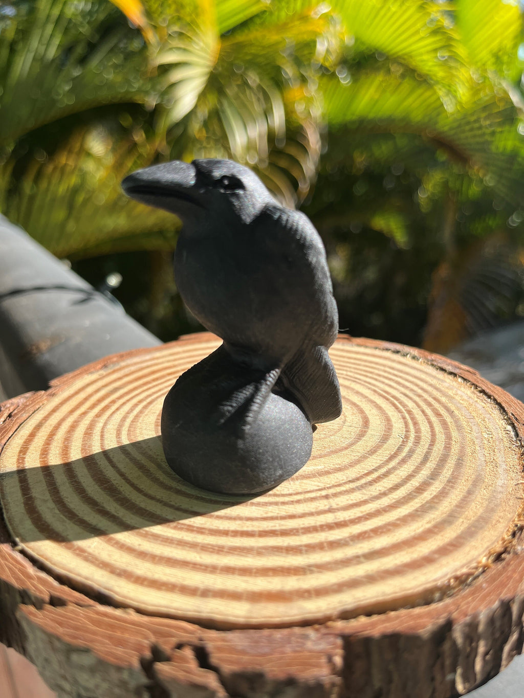 Black Obsidian Crow Figurine – Protection, Magic & Spirit Totem