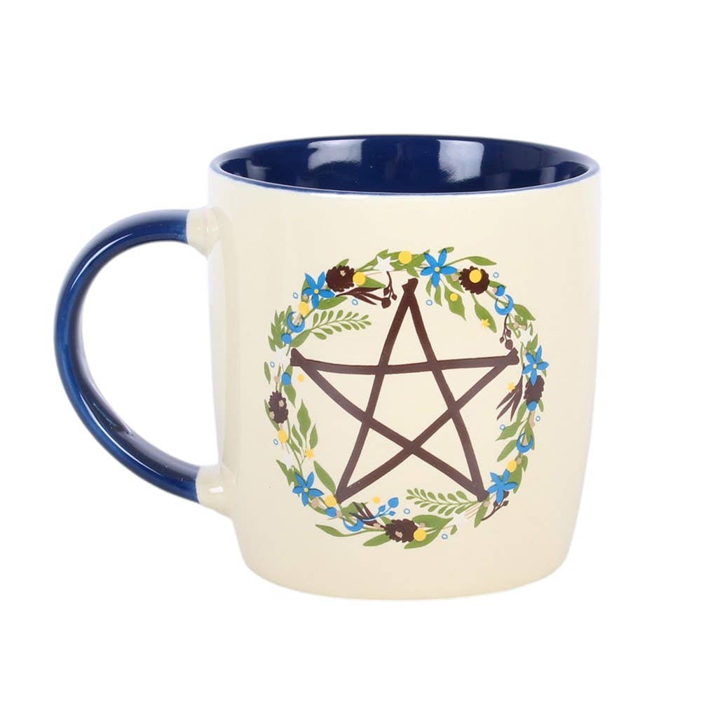 Cute Witchy Boho Solstice Wreath Ceramic Mug