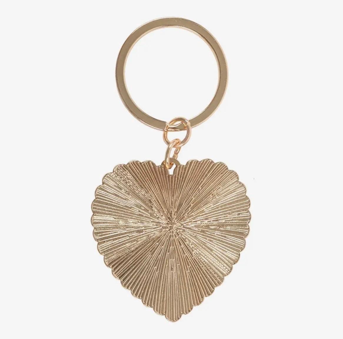 Folk Heart Enamel Key Ring, Alloy Charm Accessory