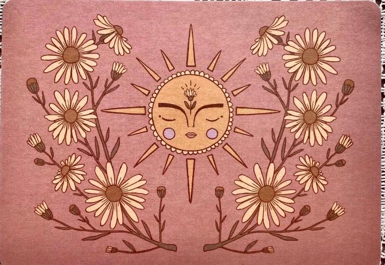 Sun Daisy Celestial Postcard Mini Art Print