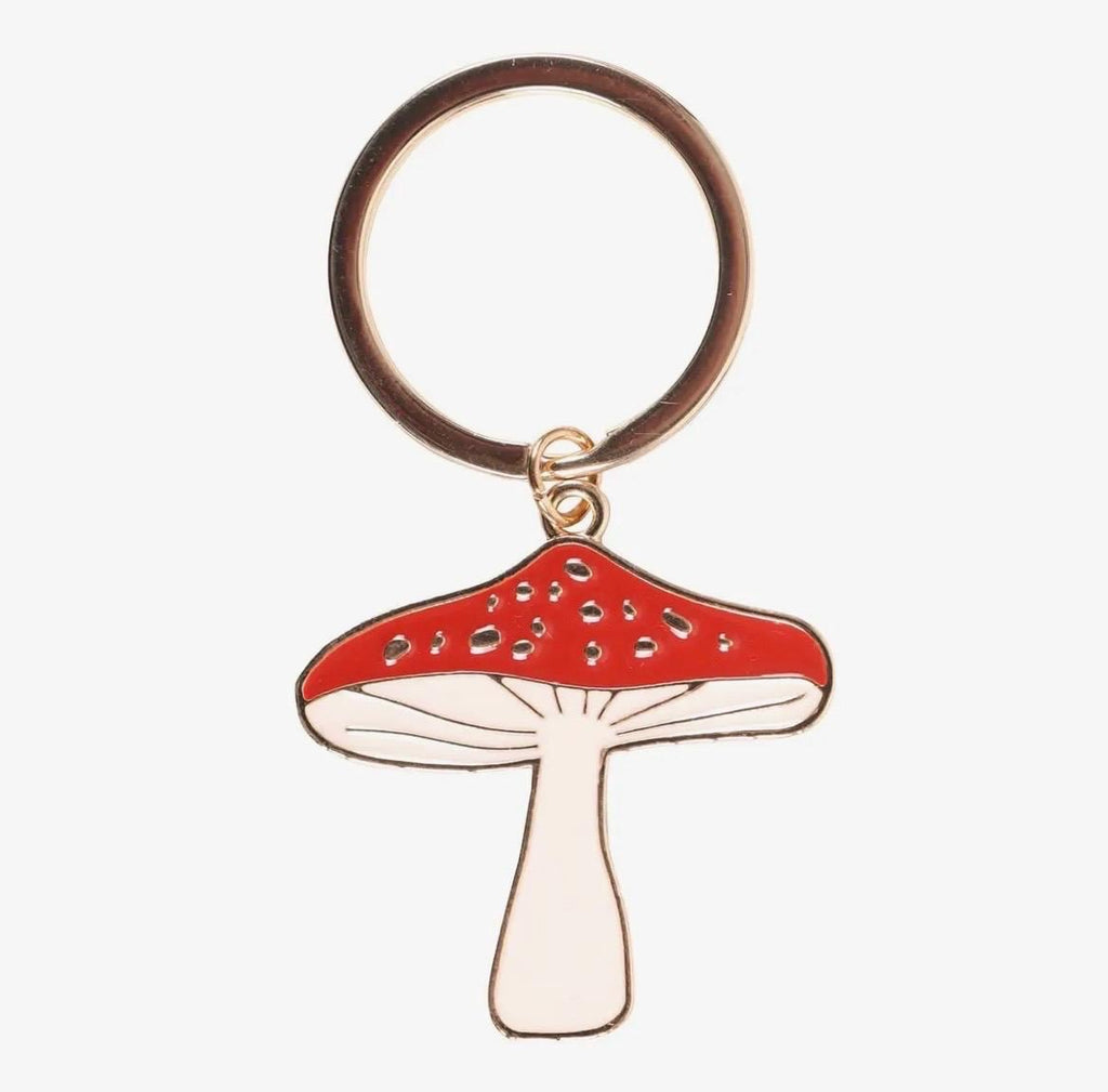 Lucky Toadstool Key Ring – Mushroom Charm, Forest Magic Accessory