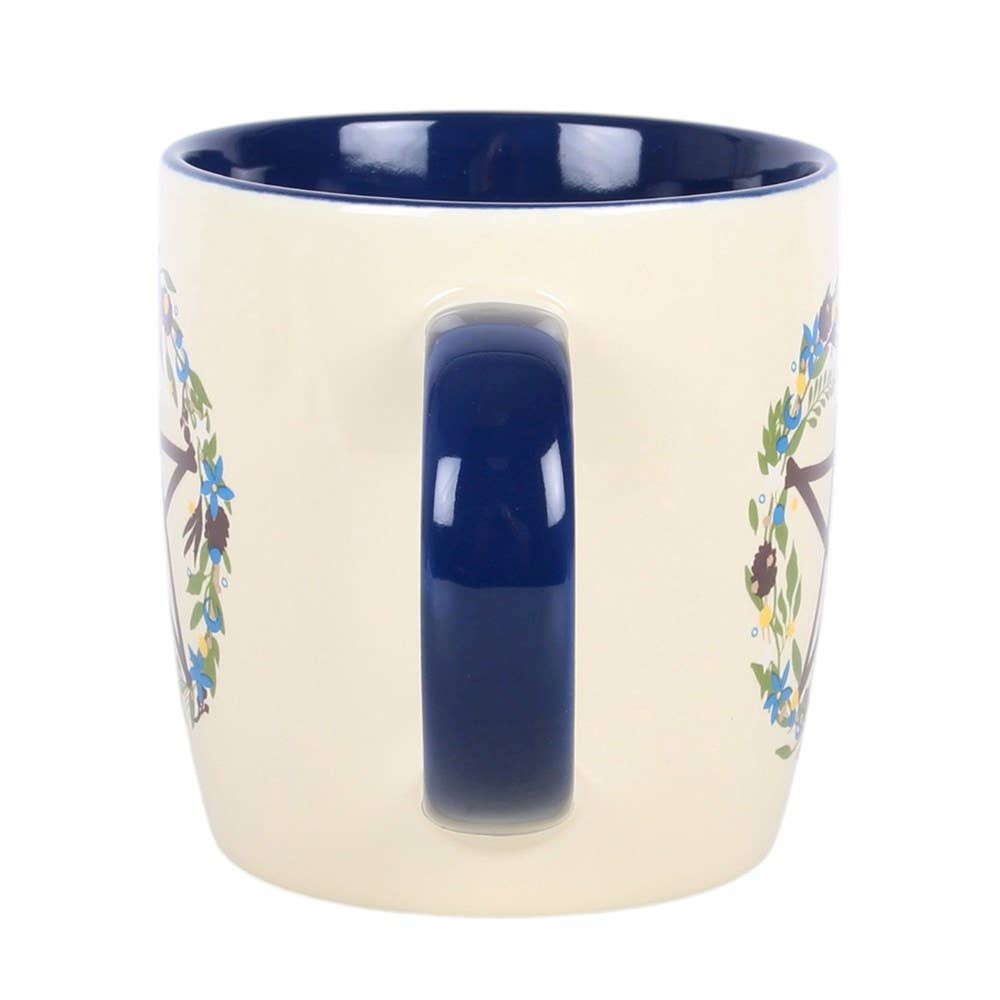 Cute Witchy Boho Solstice Wreath Ceramic Mug
