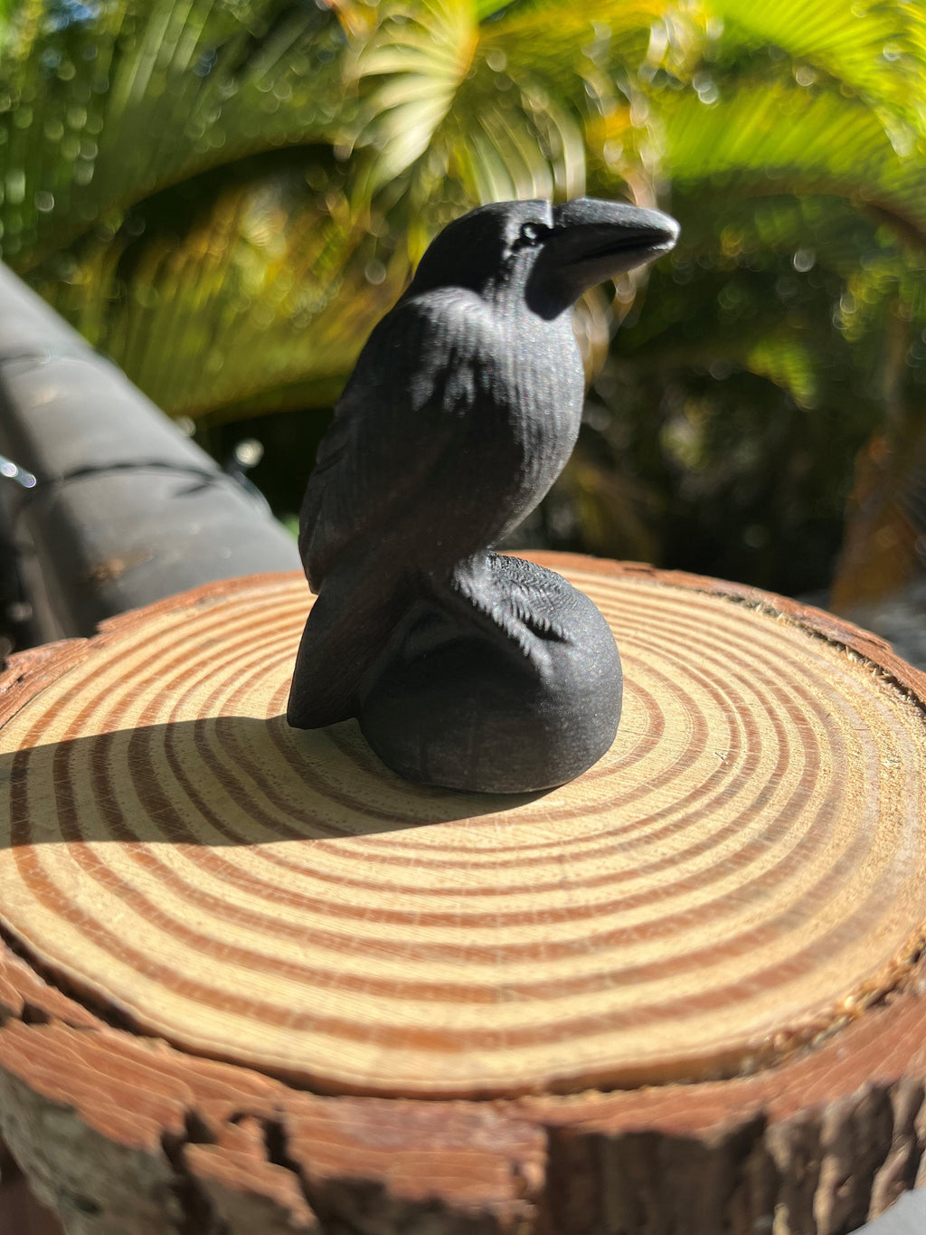 Black Obsidian Crow Figurine – Protection, Magic & Spirit Totem