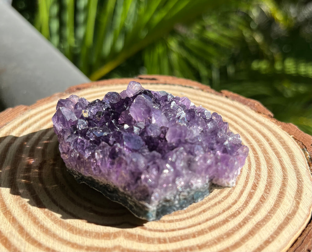 Genuine Dark Purple Amethyst Crystal Cluster