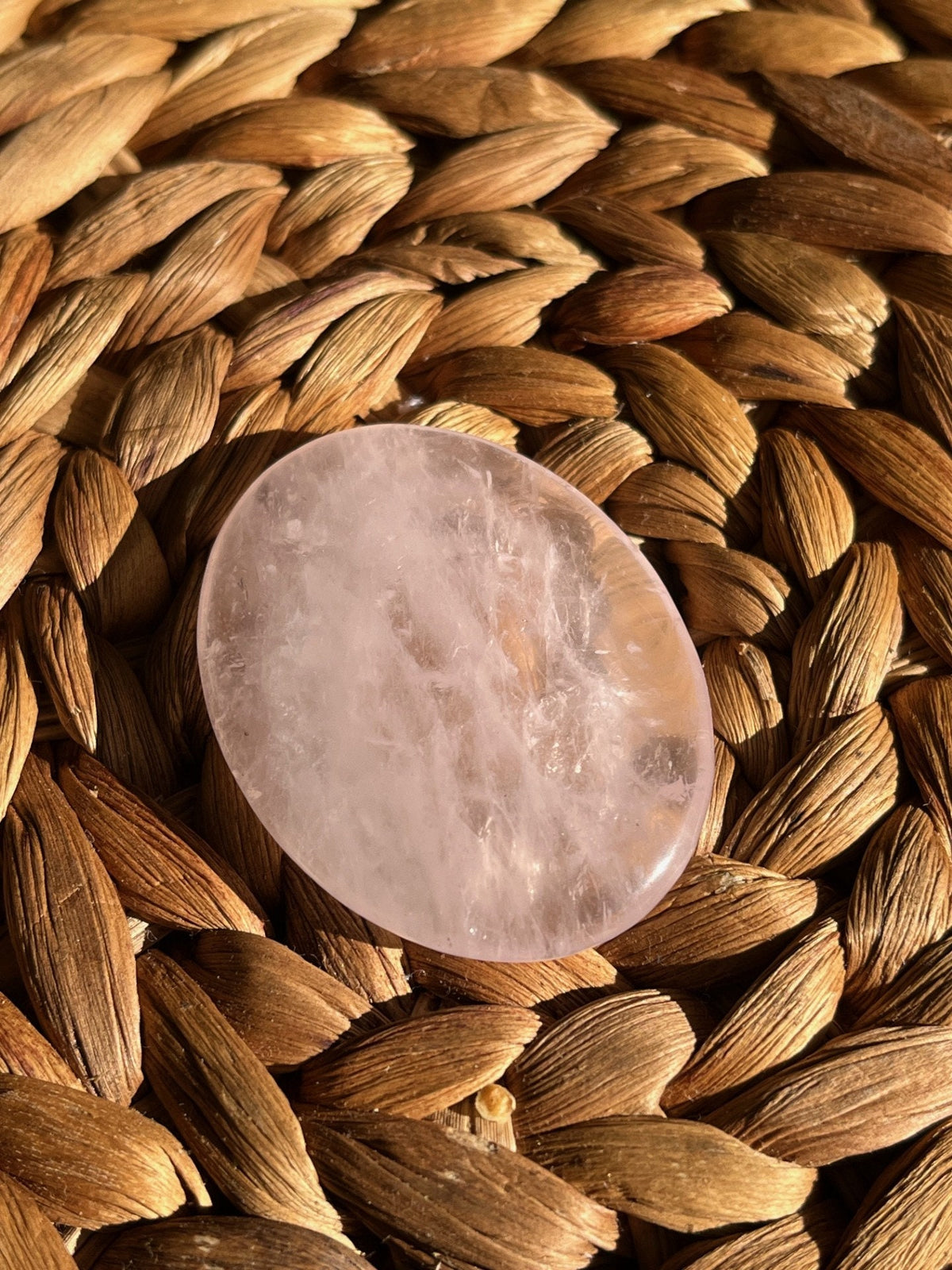Rose Quartz Worry Stone – Love, Heart Chakra & Emotional Comfort