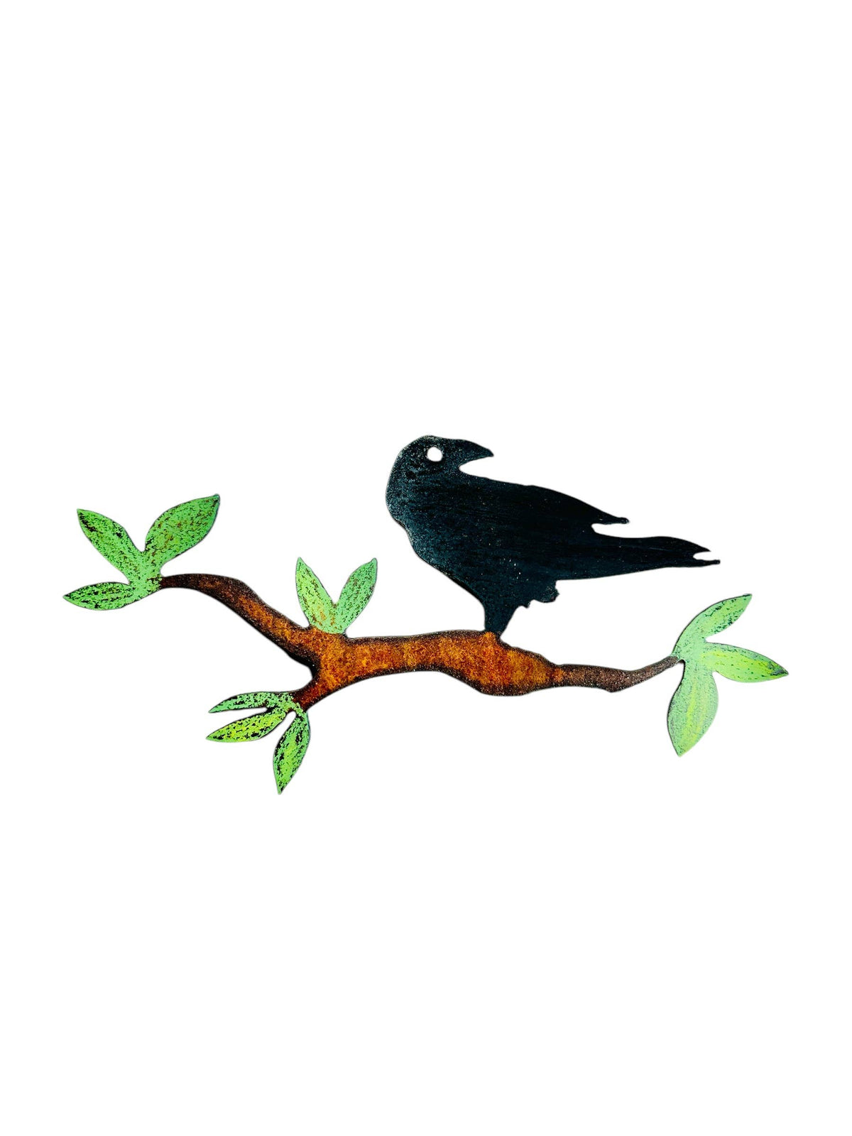 Stunning Black Crow Raven On Tree Branch Metal Magnet