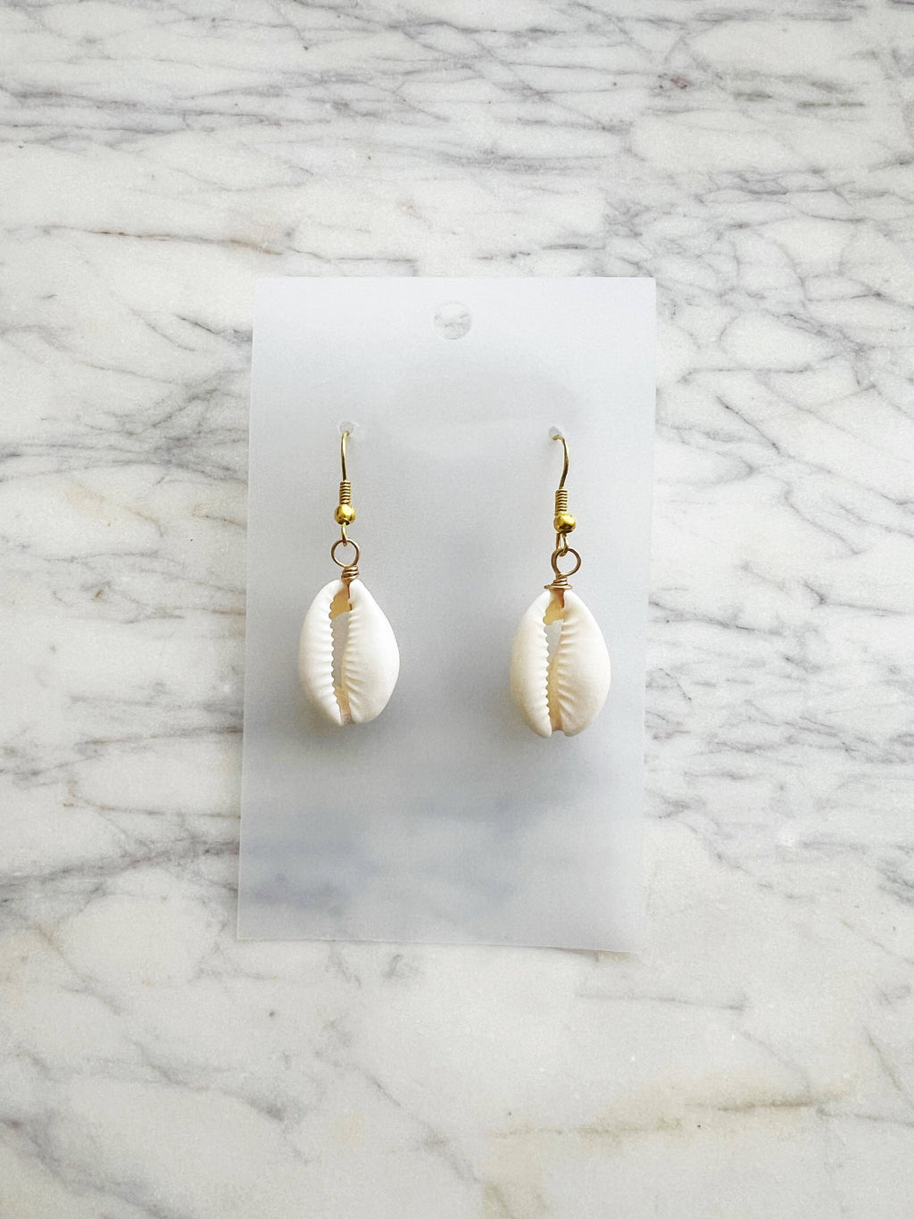 Natural Cowrie Shell Earrings
