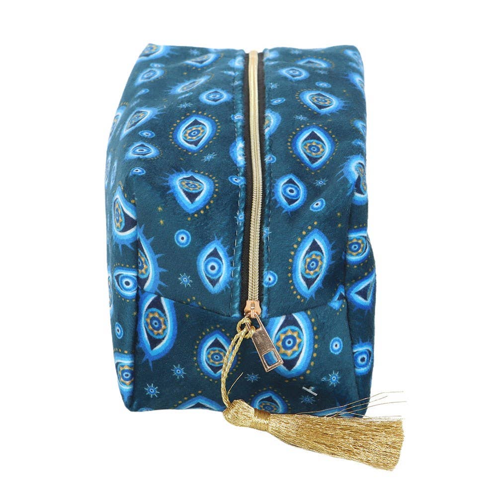 All Seeing Eye Print Boho Make Up Bag