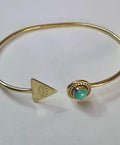 Evil Eye Bangle – Protection & Turquoise Brass Charm