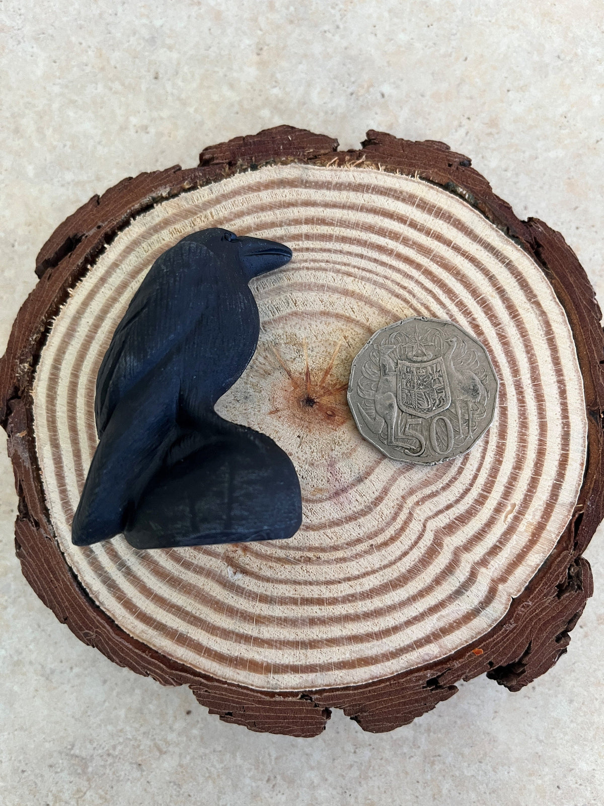 Black Obsidian Crow Figurine – Protection, Magic & Spirit Totem