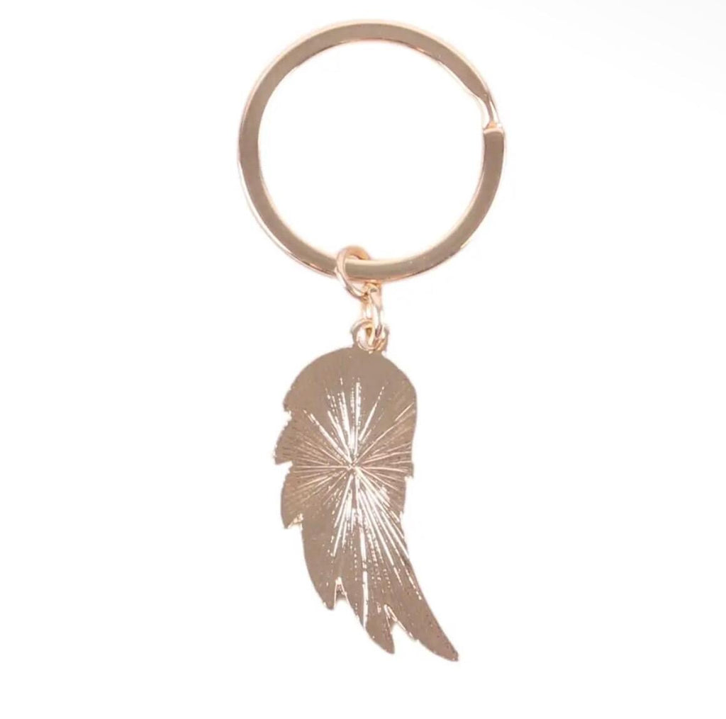 Gold Angel Wing Keychain – Memorial Keepsake & Sympathy Gift