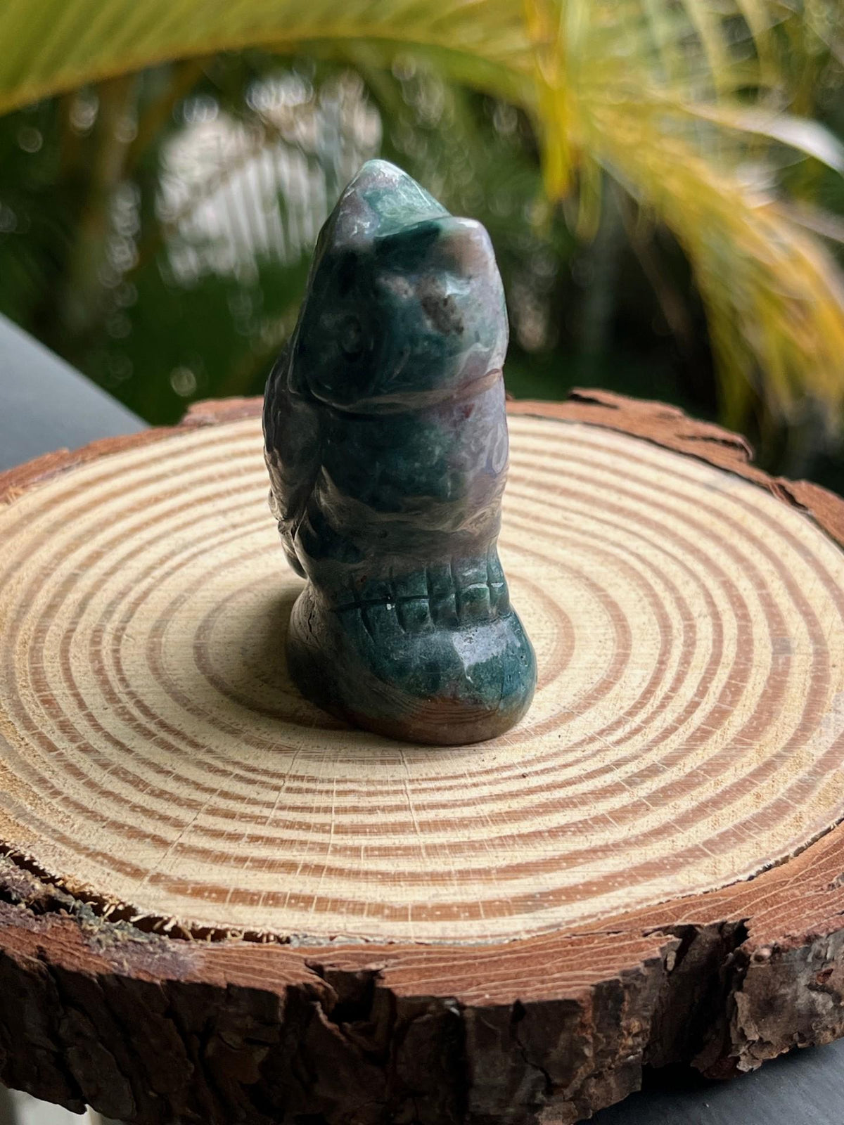 Ocean Jasper Owl Figurine – Joy, Wisdom & Hand-Carved Spirit Totem