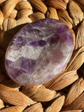 Chevron Amethyst Worry Stone – Calm, Protection & Spiritual Clarity