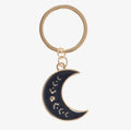Blue Enamel Witchy Moon Phase Key Ring