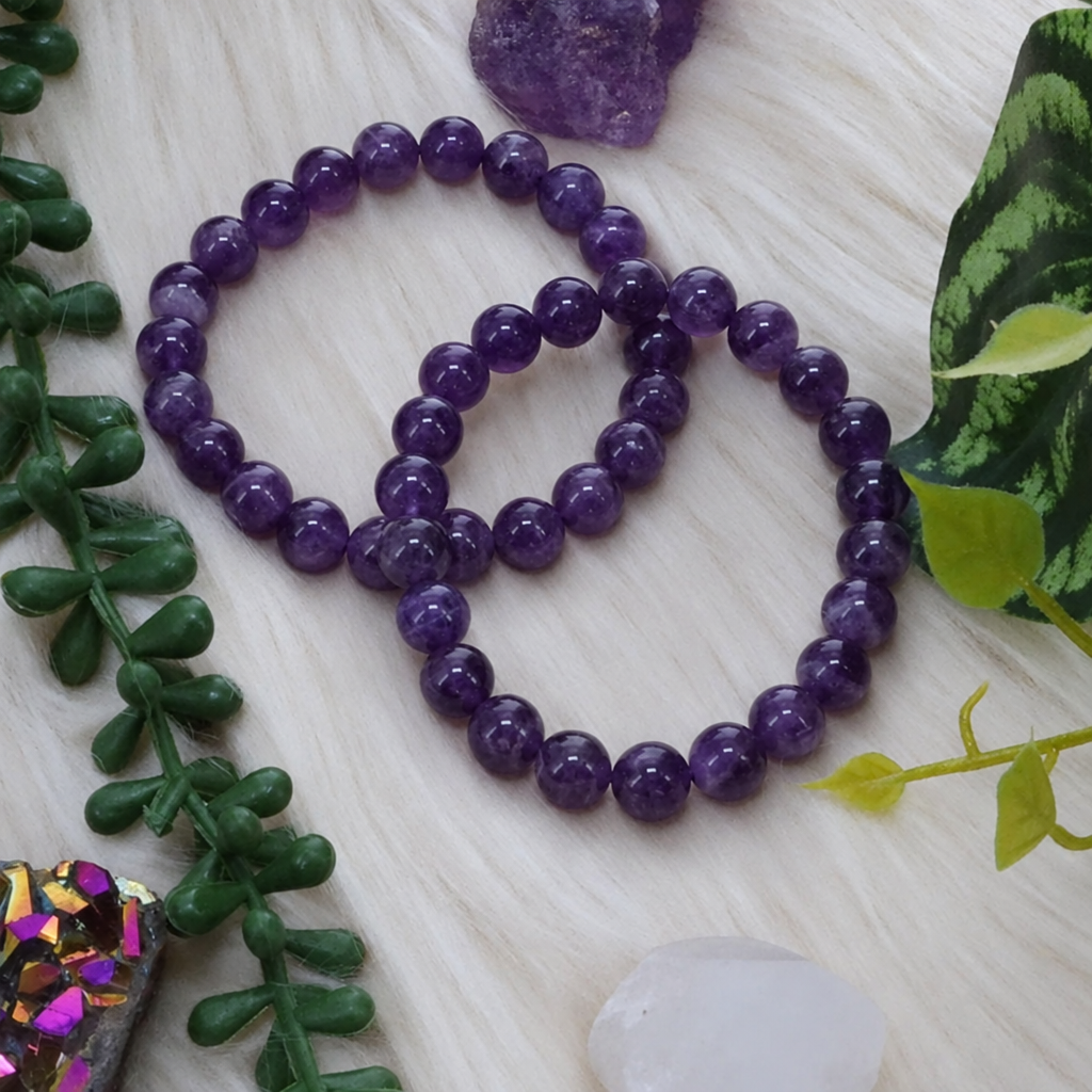Purple Chevron Amethyst bracelet without the white price label